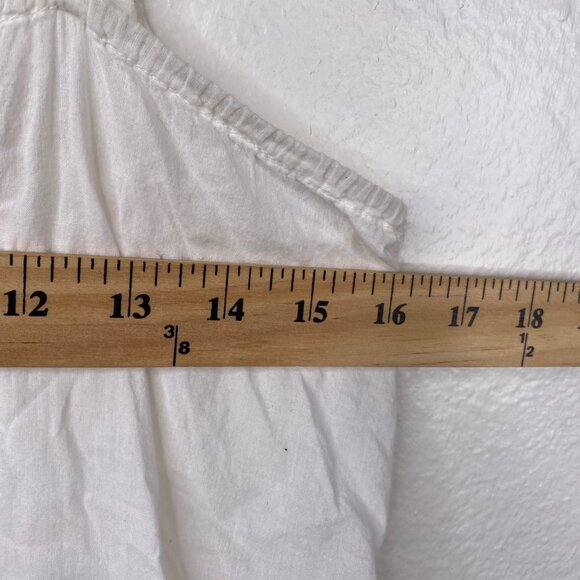 Vtg Energie Milkmaid Fairy Whimsigoth Boho Y2K Top Lace Ruffle Flowy White Sz S - Picture 9 of 10